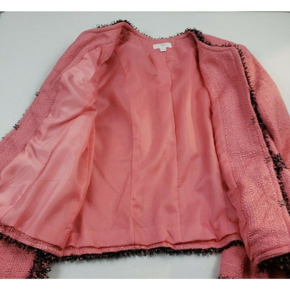 APT. 9 Skirt Suit 2-PC Pink Black Tweed Elegant Skirt Suit Lined Size 10 - Picture 8 of 12
